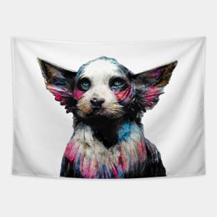 Dog portrait watercolor painting #dog Tapestry