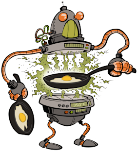 Fried Egg Bot Magnet