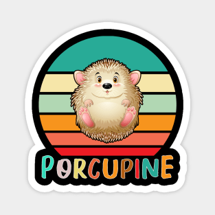 Vintage Retro Porcupine Magnet