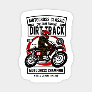 Motocross dirt track Magnet