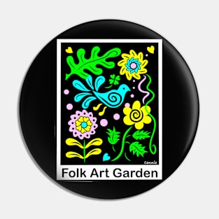 Flying Bird Flower Garden Pin