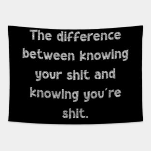 The difference between knowing your shit and knowing you're shit, National Grammar Day, Teacher Gift, Child Gift, Grammar Police, Grammar Tapestry