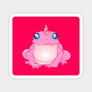 Cute pink unicorn frog Magnet