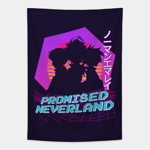 Promised Neverland - Vaporwave Tapestry by The Artz