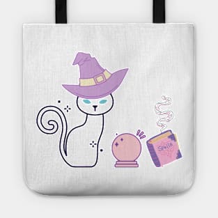 White Cat Witch Tote