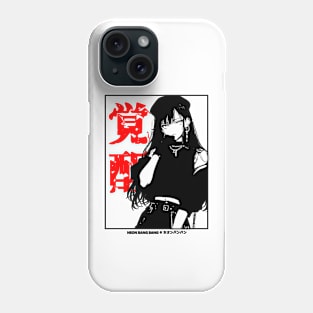 Japanese Streetwear Goth Grunge Anime Girl Manga Aesthetic Black and White Phone Case