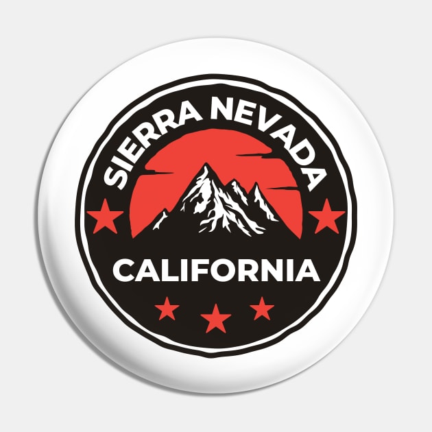 Sierra Nevada California - Travel Pin by Famgift