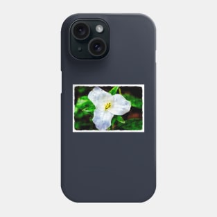 White Trillium 3 Phone Case