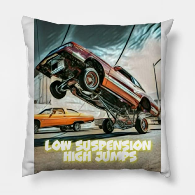 Lowrider. Low suspension –high jumps Pillow by d1a2n3i4l5