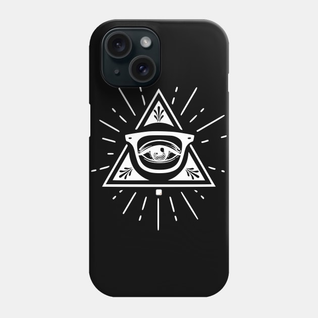 Geek god white Phone Case by OneBigPixel
