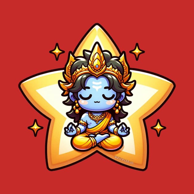 Cute Vishnu Meditating by Pickledjo