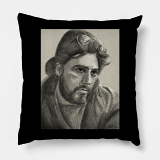 Serpico Portrait Drawing Pillow