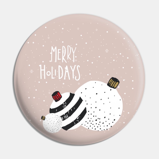 Merry Holidays Pin by studioaartanddesign