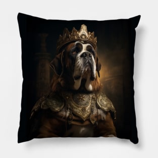 Regal St. Bernard - Medieval Swiss King Pillow