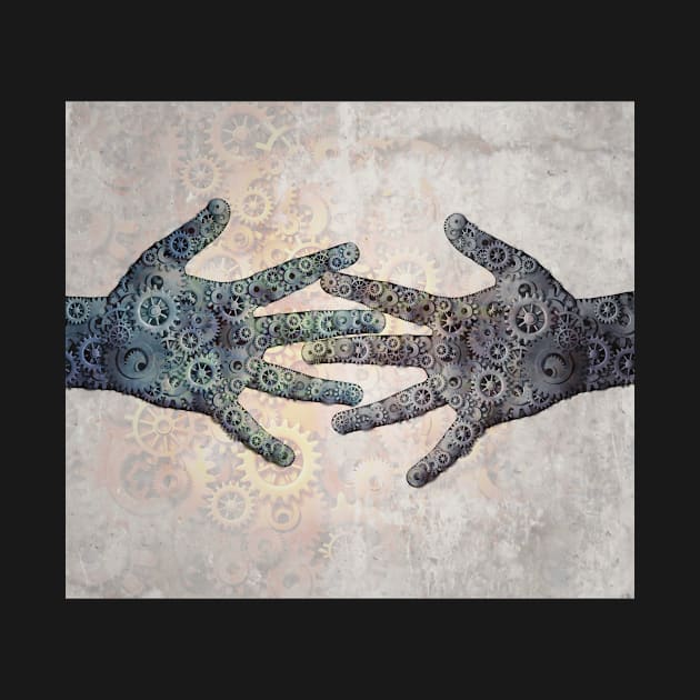 steampunk hands together by lightidea