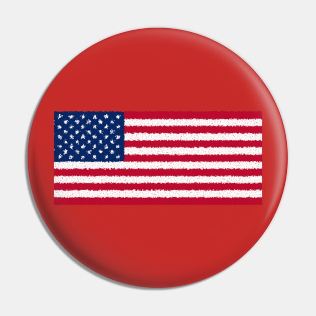 US American Flag Snowy Pin by Historia