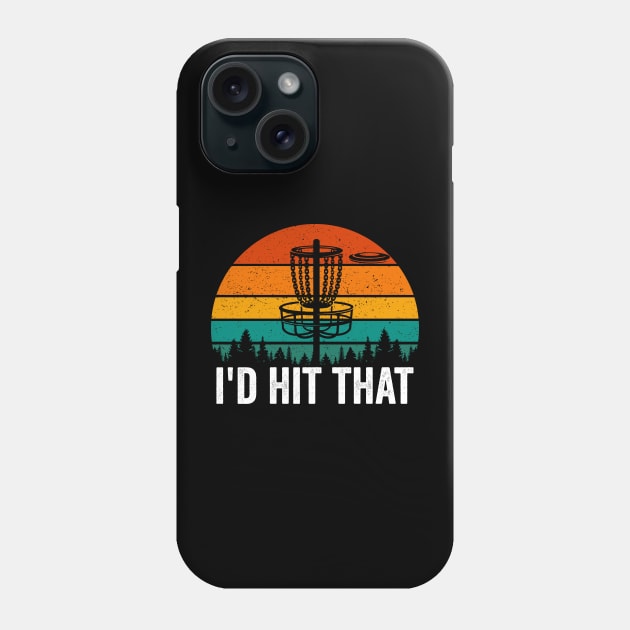 Id Hit That Funny Disc Golf Player Saying Retro Phone Case by Visual Vibes