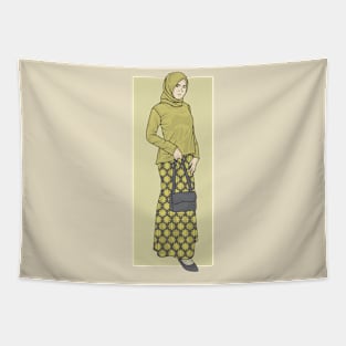 Woman In Kabaya Dress Tapestry