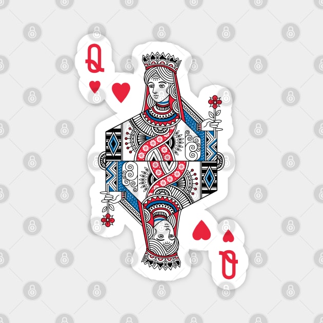 Queen Of Hearts Magnet by SuperrSunday