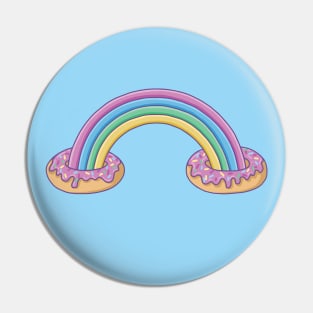 rainbow and donuts Pin