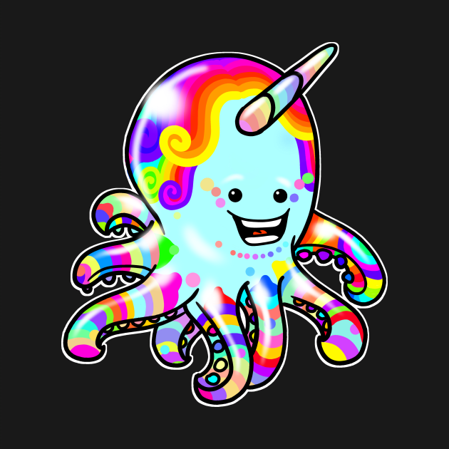 SMILING RAINBOWY SEA UNICORN by KARMADESIGNER T-SHIRT SHOP