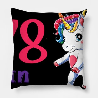 I Turned 78 in quarantine Cute Unicorn Pillow