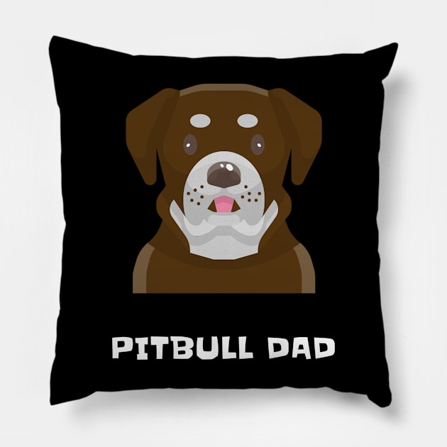 Pitbull Dad - Dog Lover Pillow by Rachel Garcia Designs