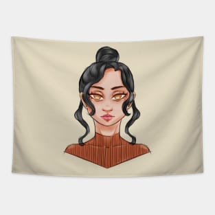 Pretty Girl Portrait Art Tapestry