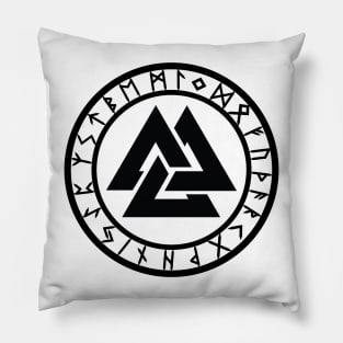 Valknut /// Rune Circle Pillow