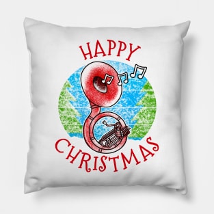 Christmas Sousaphone Sousaphonist Brass Musician Xmas Pillow