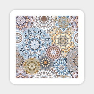Seamless pattern with floral mandala Magnet