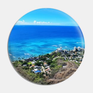 Diamond Head Top View Pin