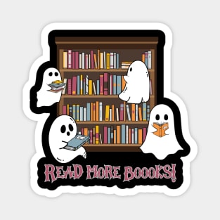 Ghost Read More Boooks, Teacher Halloween Shirt, Halloween Shirt, Ghost Reading Shirt, Gift for Halloween, Spooky Season, Funny Halloween Shirt Magnet