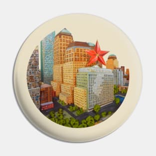 Red star in New York Pin