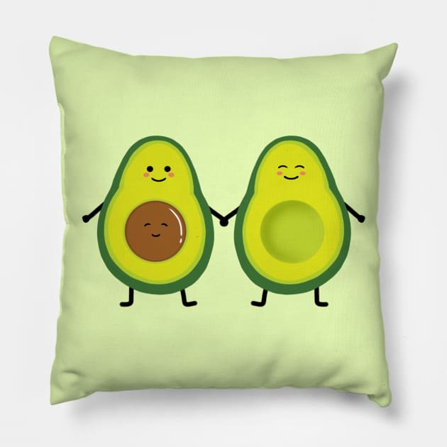 Cute avocado Pillow by Morishasha