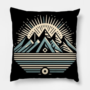 Abstract Mountain Magic Pillow