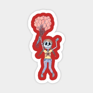 Lively Bones Red Balloons Magnet