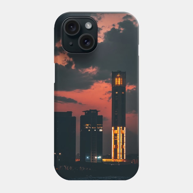 sunset cloudy orange sky Phone Case by HBNios