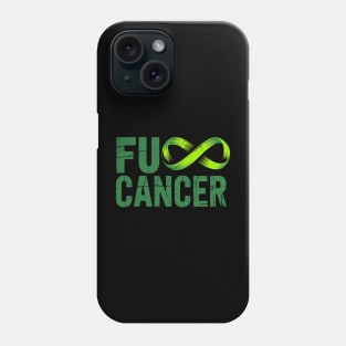 Fuck Cancer Lymphoma Awareness Green Ribbon Phone Case