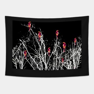 Red Birds Black Tapestry