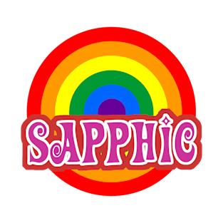 Sapphic LGBT Pride Rainbow Flag Roundel. T-Shirt