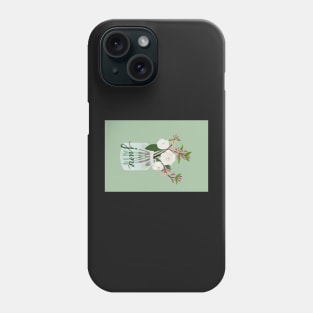 June Honeysuckle and Roses portrait card Phone Case