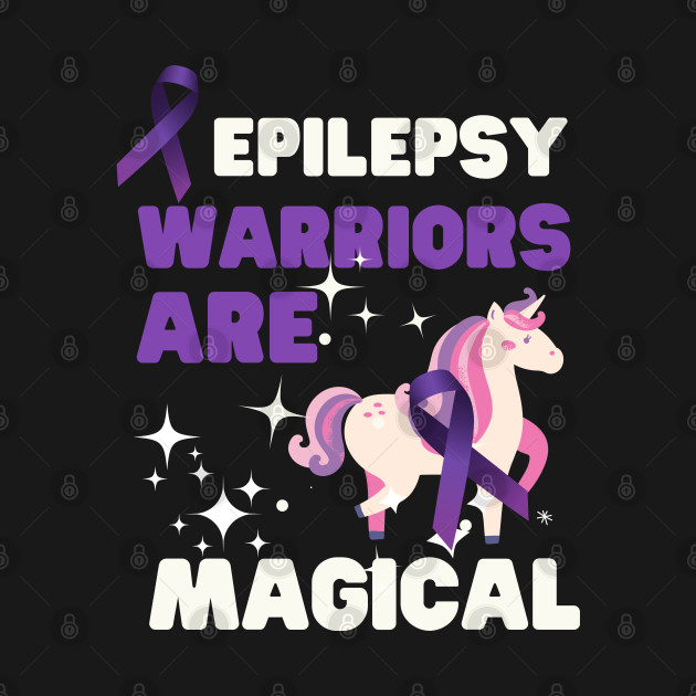 Epilepsy Warrior Purple Ribbon Epileptic Unicorn by oneduystore