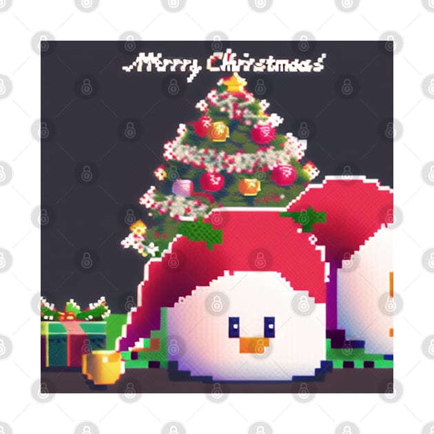 A ducks next to a christmas tree by Tazlo