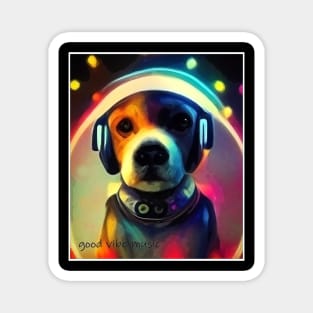 cute dog dj Magnet