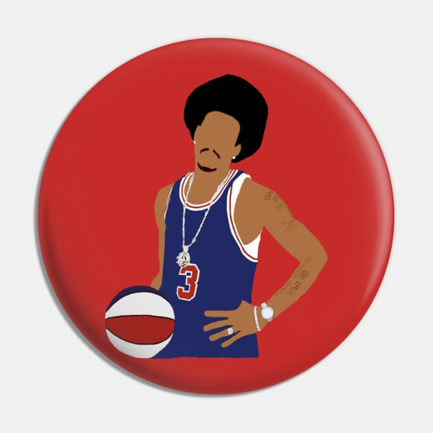 Throwback Allen Iverson Pin by xRatTrapTeesx