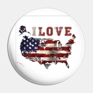 I love the USA Pin