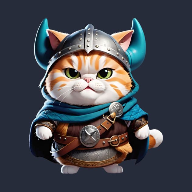 Cute Viking warrior cat by Human light 