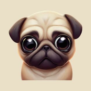 Small Version - Classic Pug Artwork T-Shirt