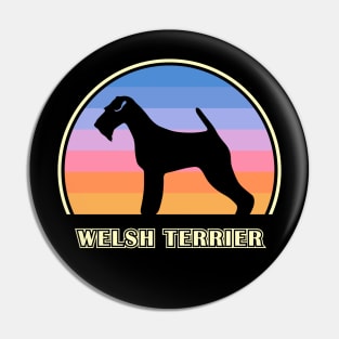 Welsh Terrier Vintage Sunset Dog Pin